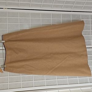 Talbots Women Tan Camel Hair Long Skirt Size 12